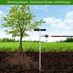 Caulimo Deep Root Watering Tool for Trees, Tree Watering Spike with Fertilizer Bottle, Stainless Steel Root Feeder for Garden, Orchard & Shrubs, Tree Irrigation System with Brass Valve, T-Handle