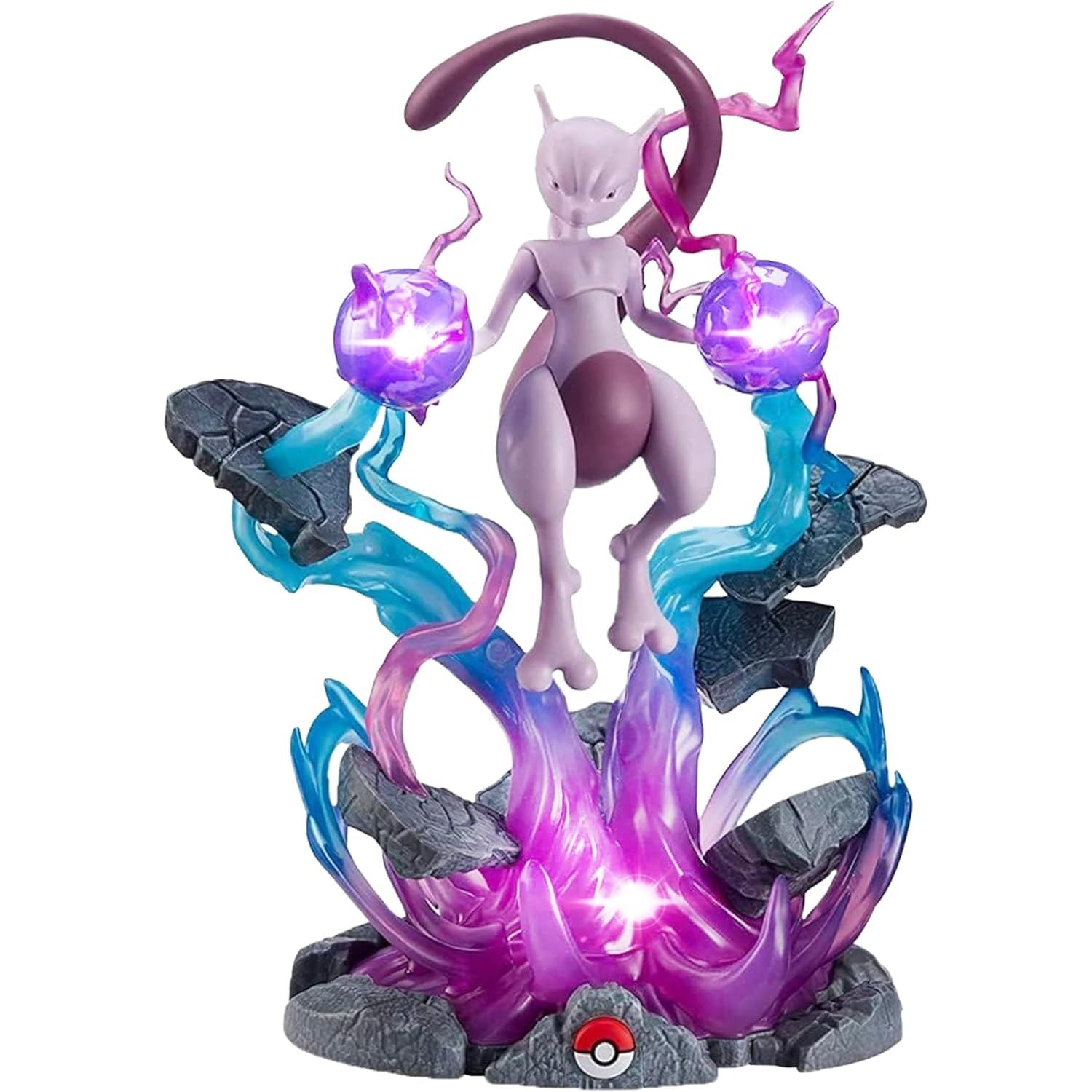 Buy now Jazwares Pokémon 13" Large Mewtwo Deluxe Collector Statue Figure - LED Light Effects - Officially Licensed - Authentic Collectible Pokemon Figure Gift for Kids and Adults - Ages 8+ at indiglob india