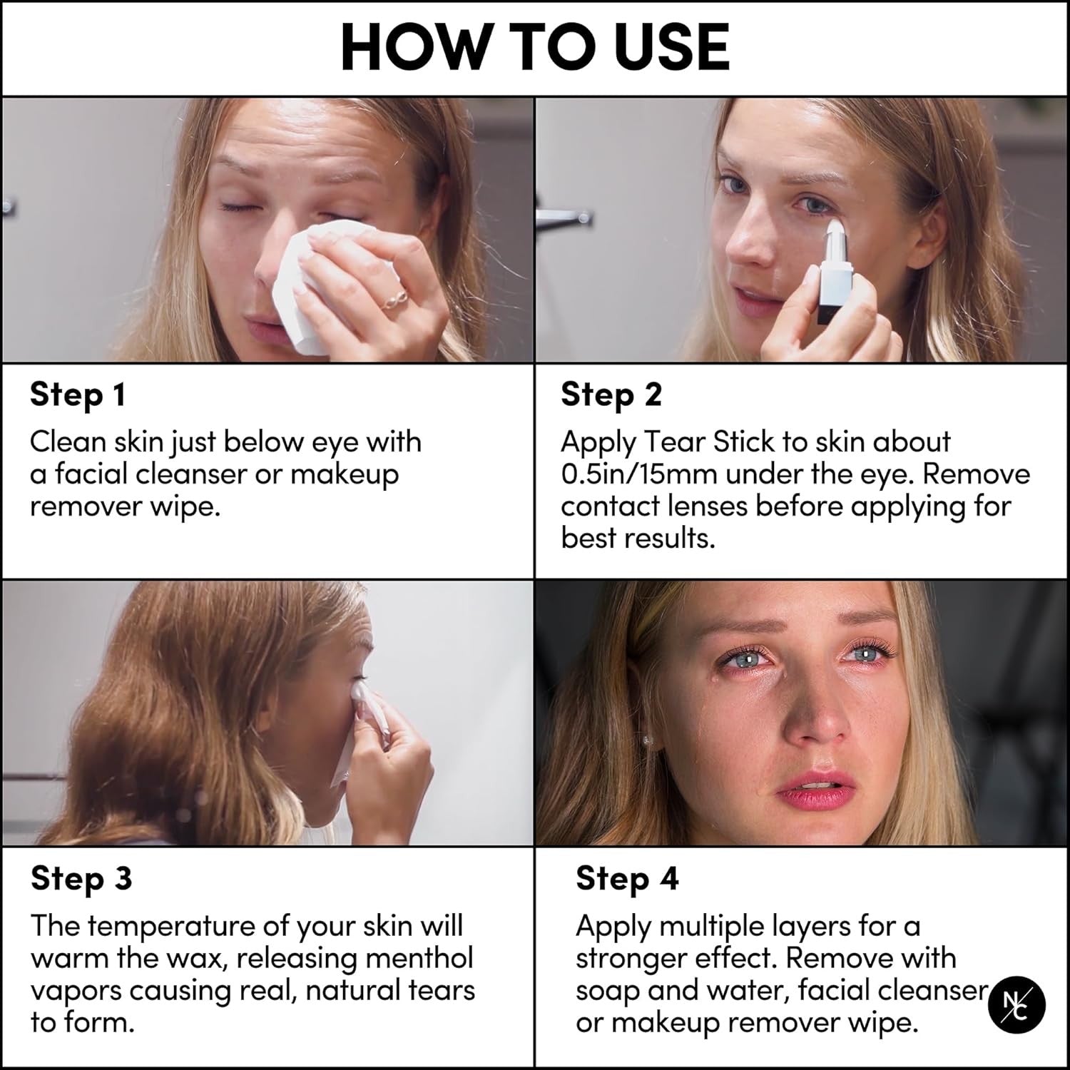 Buy now Narrative Cosmetics Tear Stick, Menthol-Infused Wax for Natural Tears on Cue, Professional SFX Makeup for Film, Theatre, TV, Acting at indiglob india