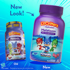 Lil Critters PJ Masks Power Heroes Kids Melatonin Gummy | 1mg | 60 Gummies | Drug-Free and No Sugar Added | For Ages 4+ | Berry Flavor | Gluten and Dairy-Free Children's Supplement