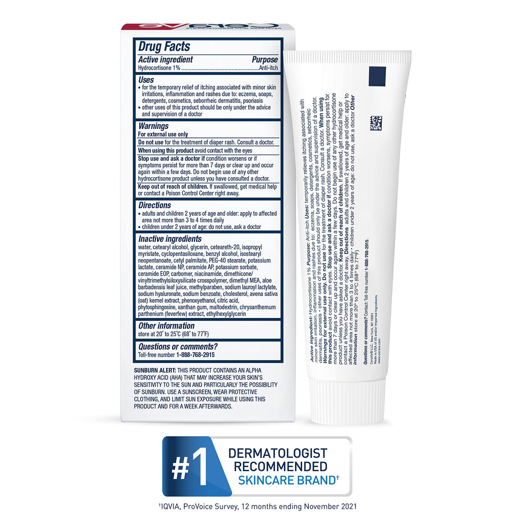 Buy now CeraVe 1% Hydrocortisone Anti-Itch Cream, Fragrance-Free Relief for Eczema-Prone & Dry Skin, 1 Ounce at indiglob india