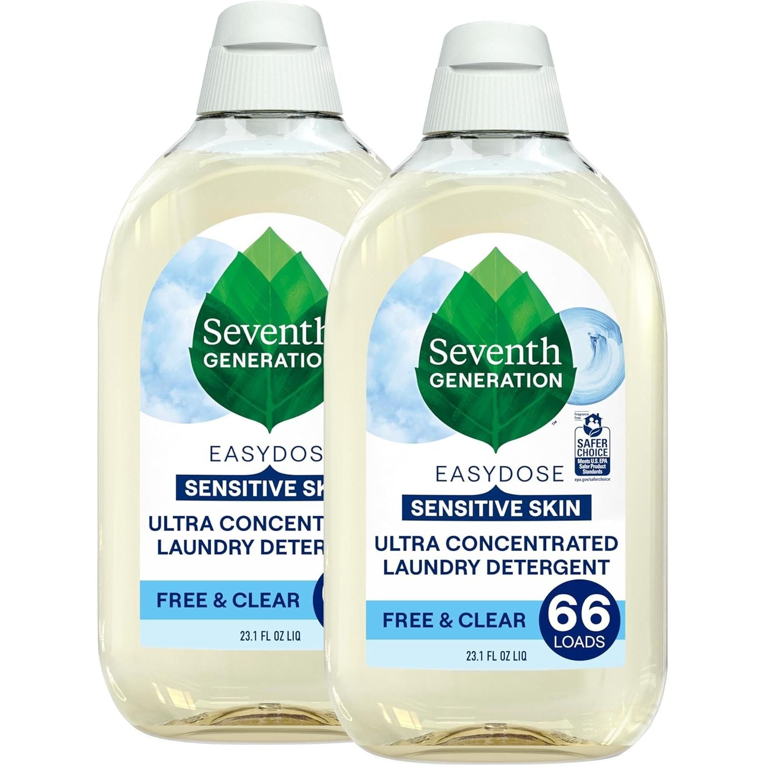 Buy now Seventh Generation EasyDose Laundry Detergent Fresh Lavender Ultra Concentrated Washing Detergent 23 oz 23.1 Fl Oz (Pack of 2) Free & Clear at indiglob india