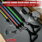 Resistance Bands with Handles, 5-Level Exercise Bands with Handles