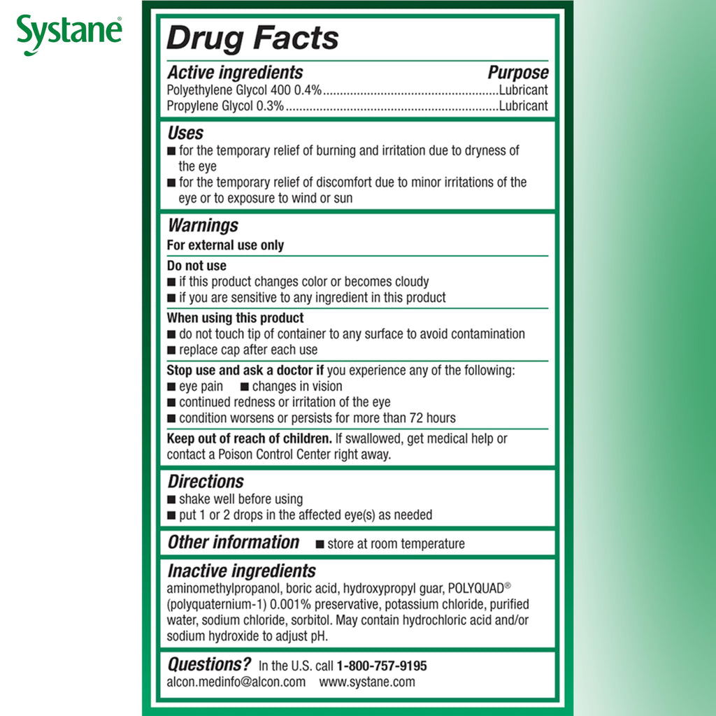 Systane Ultra Lubricating Eye Drops, 0.33 oz, Twin Pack