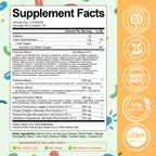 Totaria Sugar Free 5-in-1 Probiotic Prebiotic Postbiotic Gummy, 36 Strains Probiotics for Women Men with Fiber, Digestive Enzymes, Peppermint, Complete Immune, Gut & Digestive Support, Vegan, 60 Ct