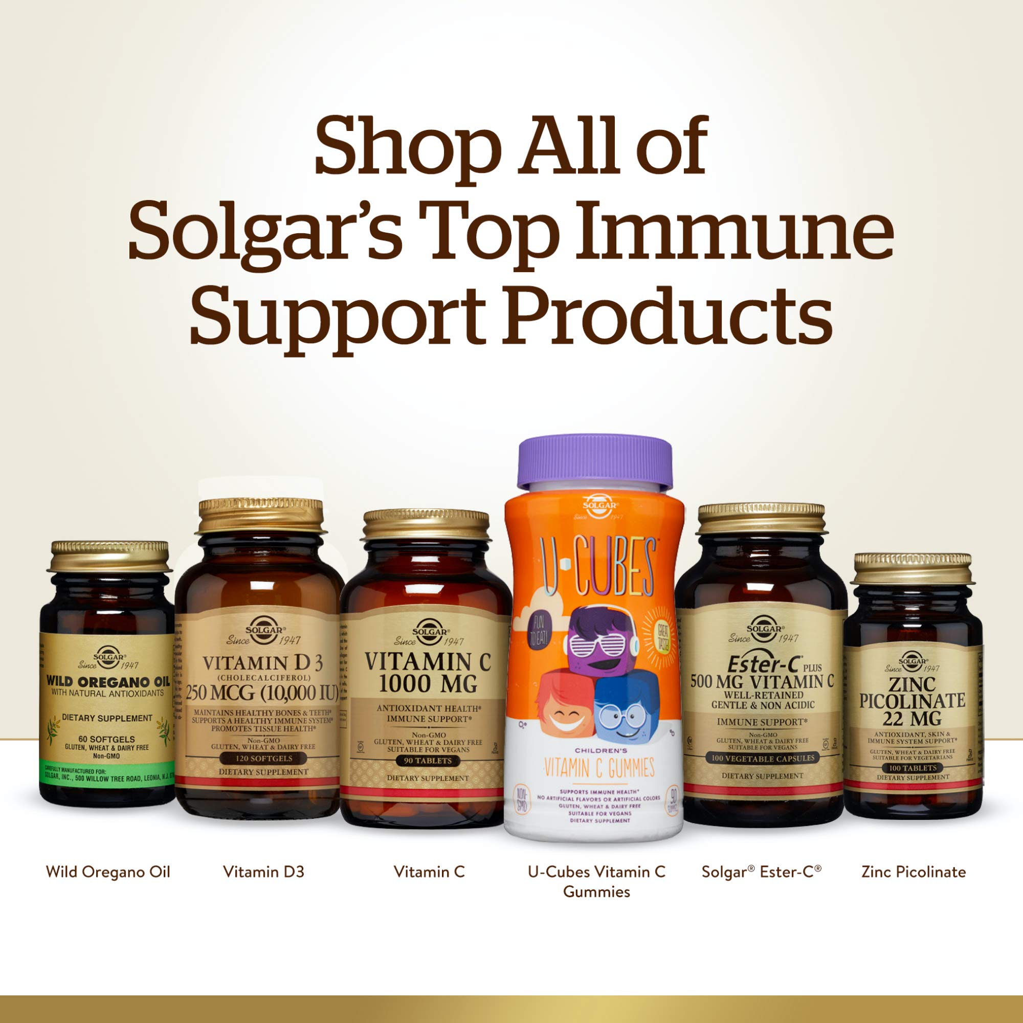 Solgar Vitamin C 1000 mg, 100 Vegetable Capsules Supplement | Antioxidant & Immune Support, Overall Health, Healthy Skin & Joints, Non-GMO, Vegan, Gluten Free, Kosher - 100 Servings