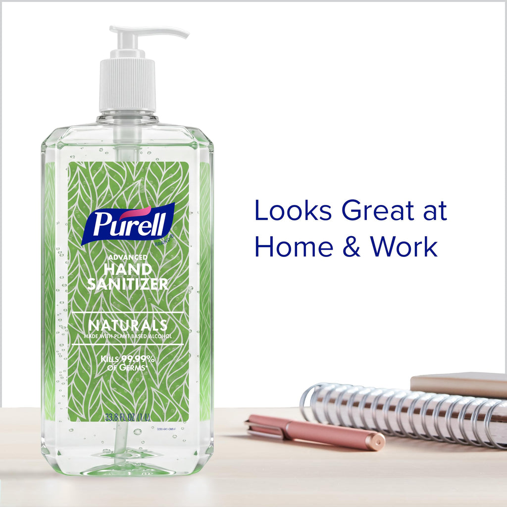 Purell Naturals Hand Sanitizer Gel, Pump Bottle 1ct x 1 L - 3280-04-CMR