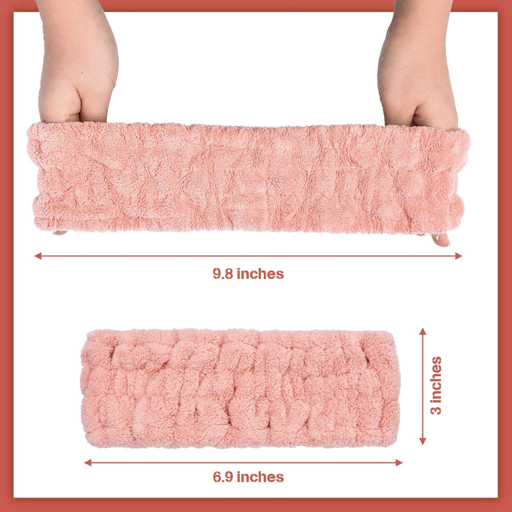 Buy now Chuangdi 3 Pieces Spa Headband for Women Facial Makeup Headband Soft Terry Cloth Hairband for Washing Face Mask Spa Shower Gifts(Dark Pink, Dark Blue, Milky-White) at indiglob india
