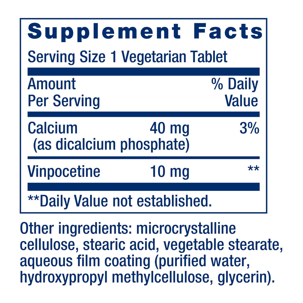 Life Extension Vinpocetine, Periwinkle Extract, 100 Tablets