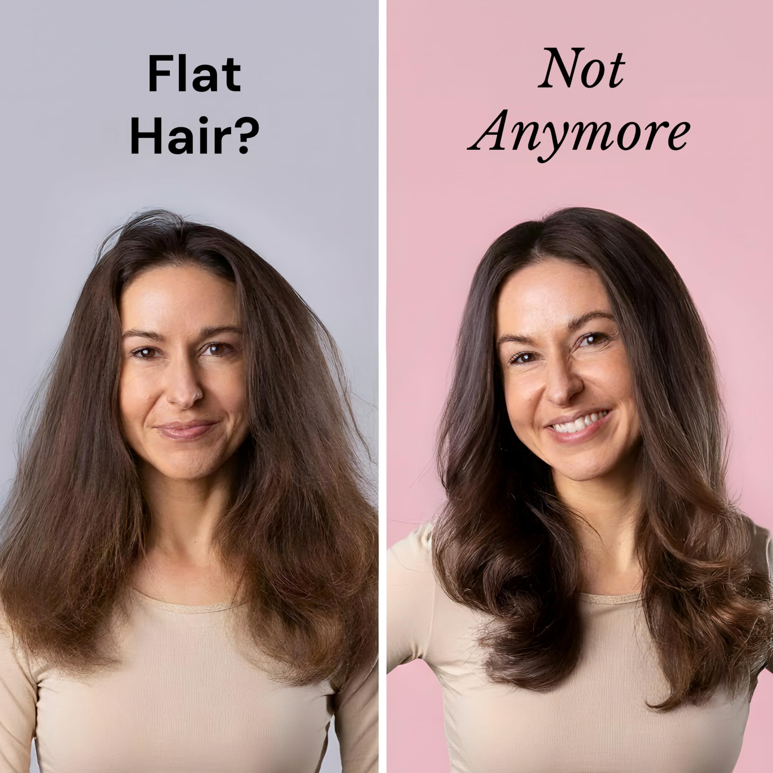L'ANGE HAIR Le Volume 2-in-1 Titanium Blow Dryer Brush | Frizz Control Blowout Hair Dryer Brush for Drying and Styling | Volumizing Hot Air Styler for All Hairstyles | Oval Barrel | Blush - 75mm