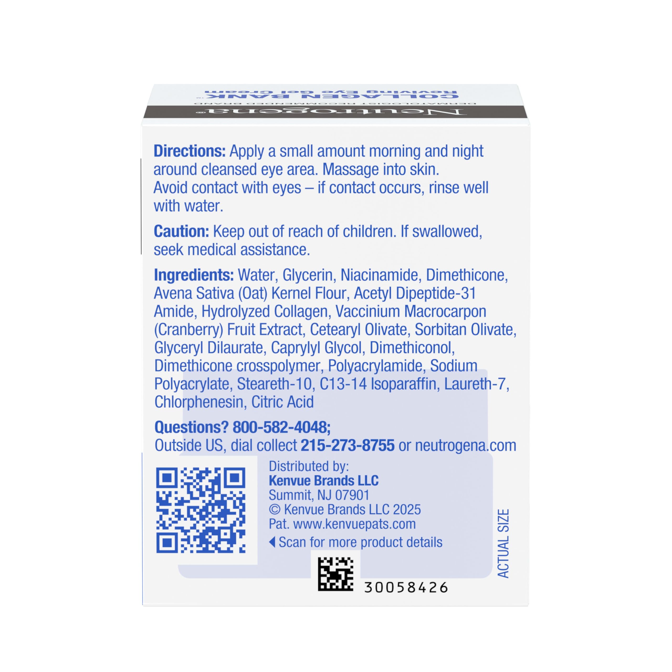 Buy now Neutrogena Collagen Bank Reviving Eye Cream, Under Eye Cream, Helps Preserve Collagen, Visibly Improves Dark Circles, Puffiness, Fine Lines, Texture, Fragrance Free, with Peptides 0.5 oz at indiglob india