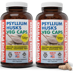 Yerba Prima Psyllium Husks Veg Caps, 400 Capsules (625mg) - Vegan, Non-GMO, Gluten Free, Colon Cleanser, Daily Fiber Supplement for Gut Health & Regularity