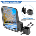 Golf Cart Side Mirrors No Drilling for Yamaha Club Car EZGO