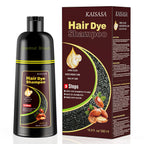 KAISASA Black Hair Dye Shampoo 3 in 1,Hair Color Shampoo for Women and Men | Hair Dye Shampoo Covers Gray Hair