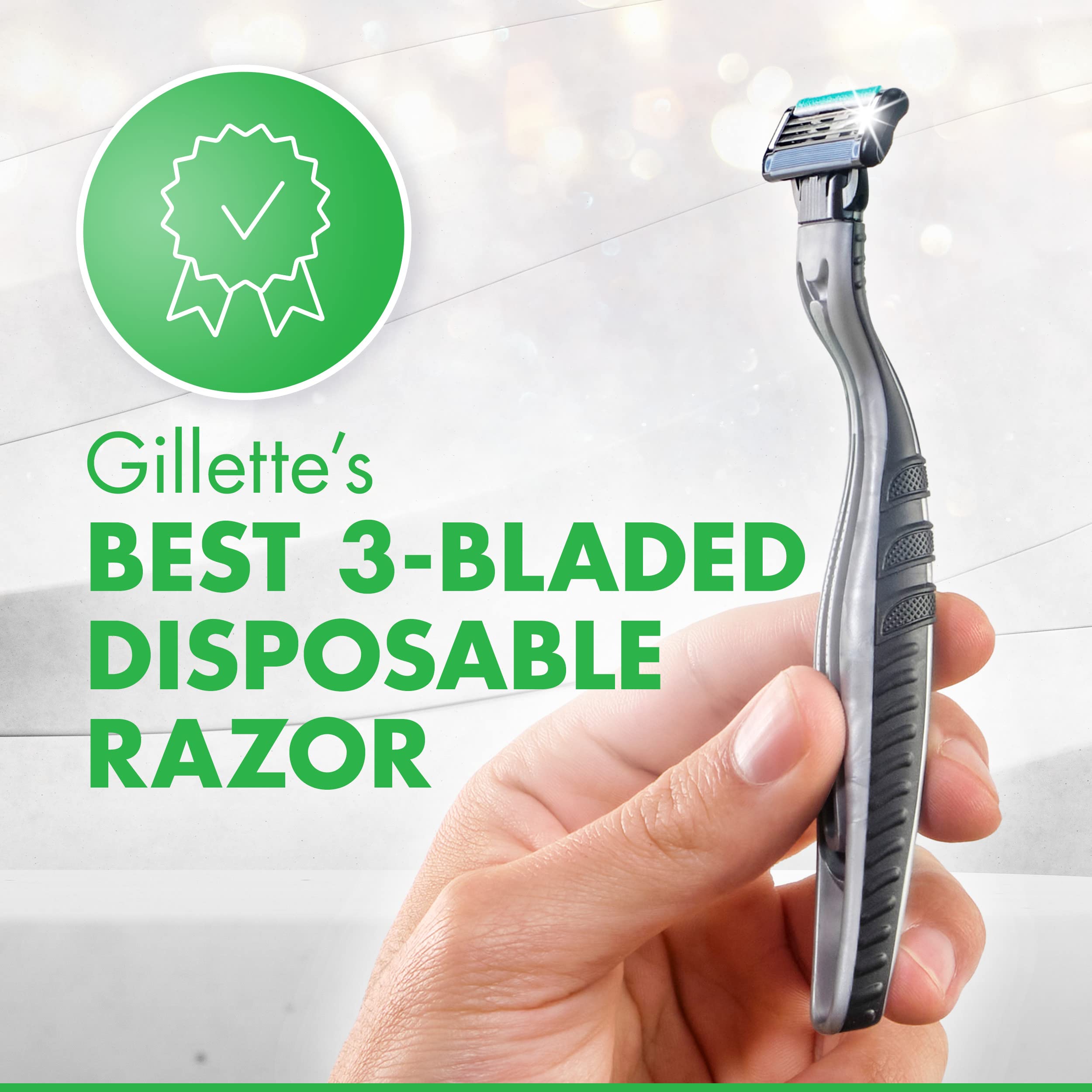 Buy now Gillette Mach3 Sensitive Razors for Men, Menâ€™s Disposable Razors, Pivoting Head for Close and Comfortable Shave, 7 Count at indiglob india