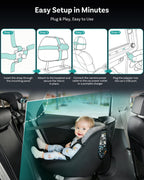 OTTOCAST Cabin Care Baby Car Camera with Wireless CarPlay, 1080P HD Rear Seat Monitor on Car Screen, No-Glow Night Vision, Split Screen Display, Safer Driving for Parents and Baby, 150° Wide Angle