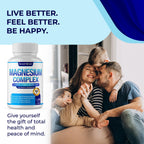 Magnesium Complex 7 Elemental Magnesium Supplement 1000mg – Magnesium Glycinate, Citrate, Malate, Taurate, Oxide, Aspartate, Orotate Non-GMO 90 Capsules (Pack of 1)