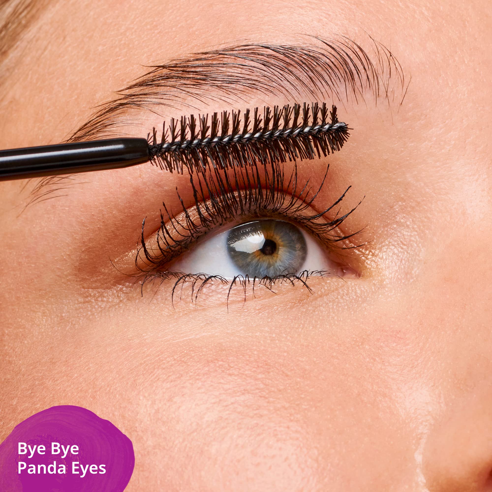 essence Bye Bye Panda Eyes Tubing Mascara, Black, Smudge-proof (Pack of 1) | No Flaking, Washes Off with Warm Water, Volumizing & Lengthening; Vegan, Cruelty Free, Paraben-Free, Oil-Free