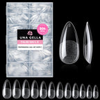 Buy now UNA GELLA Almond Gel Nail Tips, 504PCS Pre Etched Clear Fake Nails Tips Medium Almond Shape - 12 Sizes Full Cover Soft Acrylic Press On Nail Extensions No C Curve Gift for Diy at Home at indiglob india