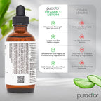 Buy now PURA D'OR 20% Vitamin C Facial Serum 4 Oz - Antioxidant Blend with Retinol, Hyaluronic Acid, Vitamin E & Ferulic Acid - Hydrating Lightweight Skincare Formula - Men and Women Daily Use Skin Care Plus at indiglob india