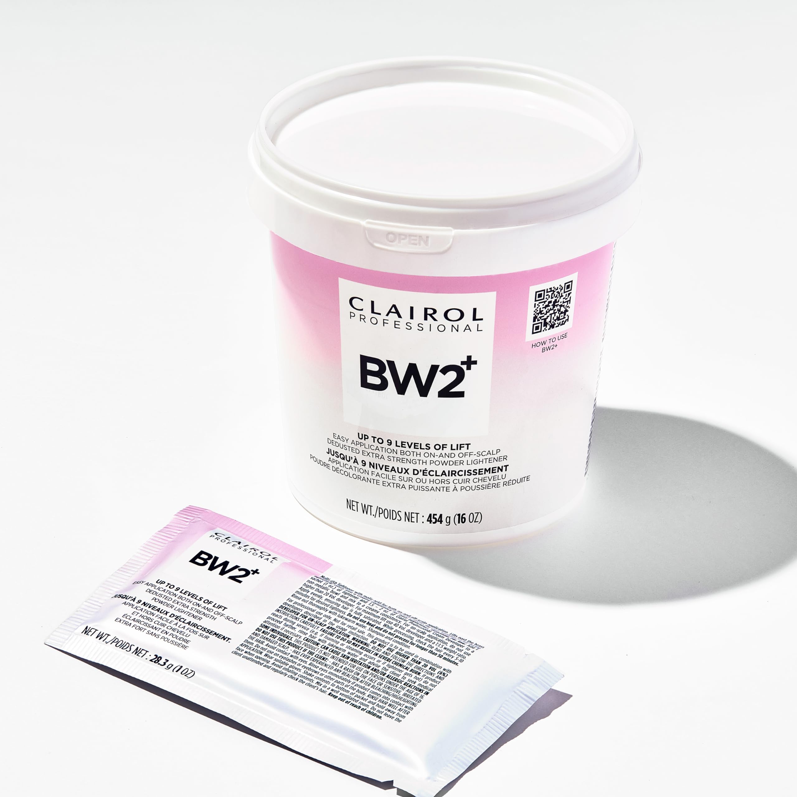 Clairol Professional BW2+ Extra Strength Powder Lightener | Up to 9 Levels of Lift for Hair Highlights & Lightening