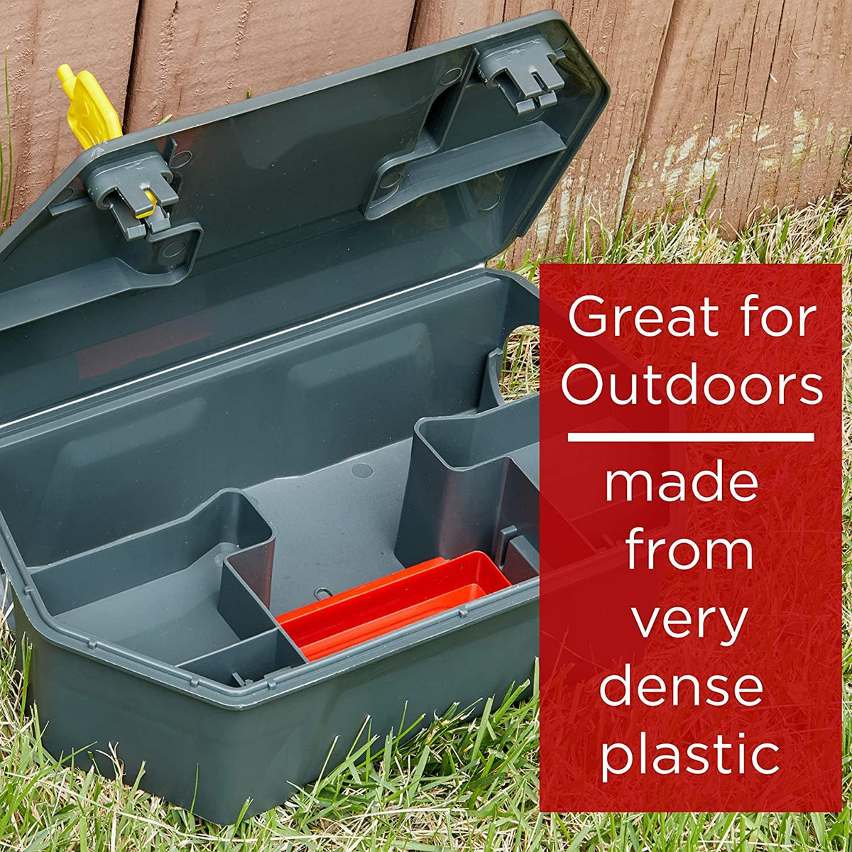 Rat Bait Station Outdoor with Key, Tamper-Resistant Rodent Bait Station, Weather-Resistant Outdoor Bait Box for Indoor Use, 2 Pack (Bait Not Included)