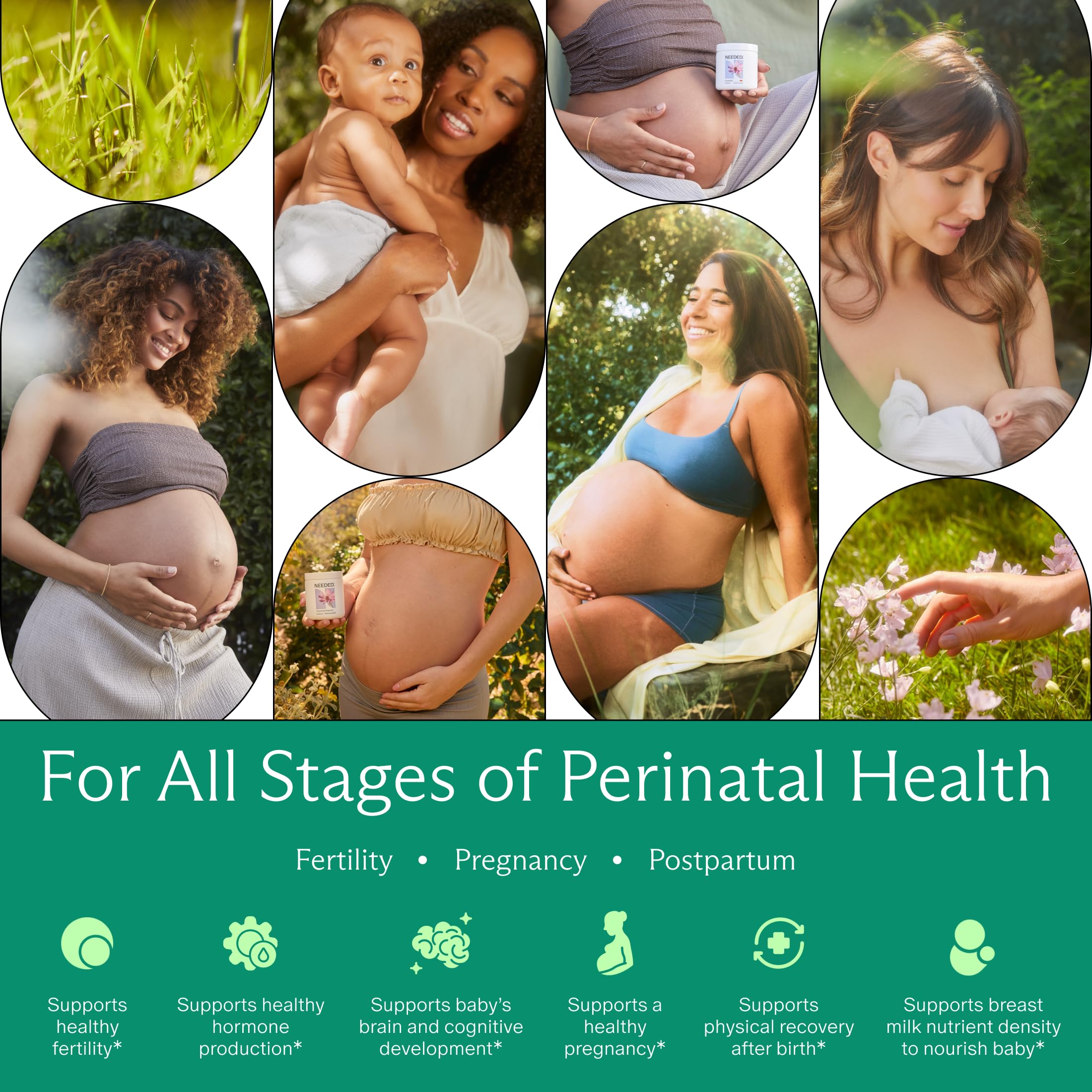 Needed. Multivitamin for Prenatal, Prenatal Multi Essentials Capsule | Pregnancy, Breastfeeding, Postpartum, Expertly-Formulated & Third-Party Tested, Citrus Scent Insert, 30-Day Supply