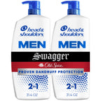 Head & Shoulders Old Spice Pure Sport 2-in-1 Anti-Dandruff Shampoo and Conditioner Twin Pack, 72-Hour Protection, 31.4 fl oz Each