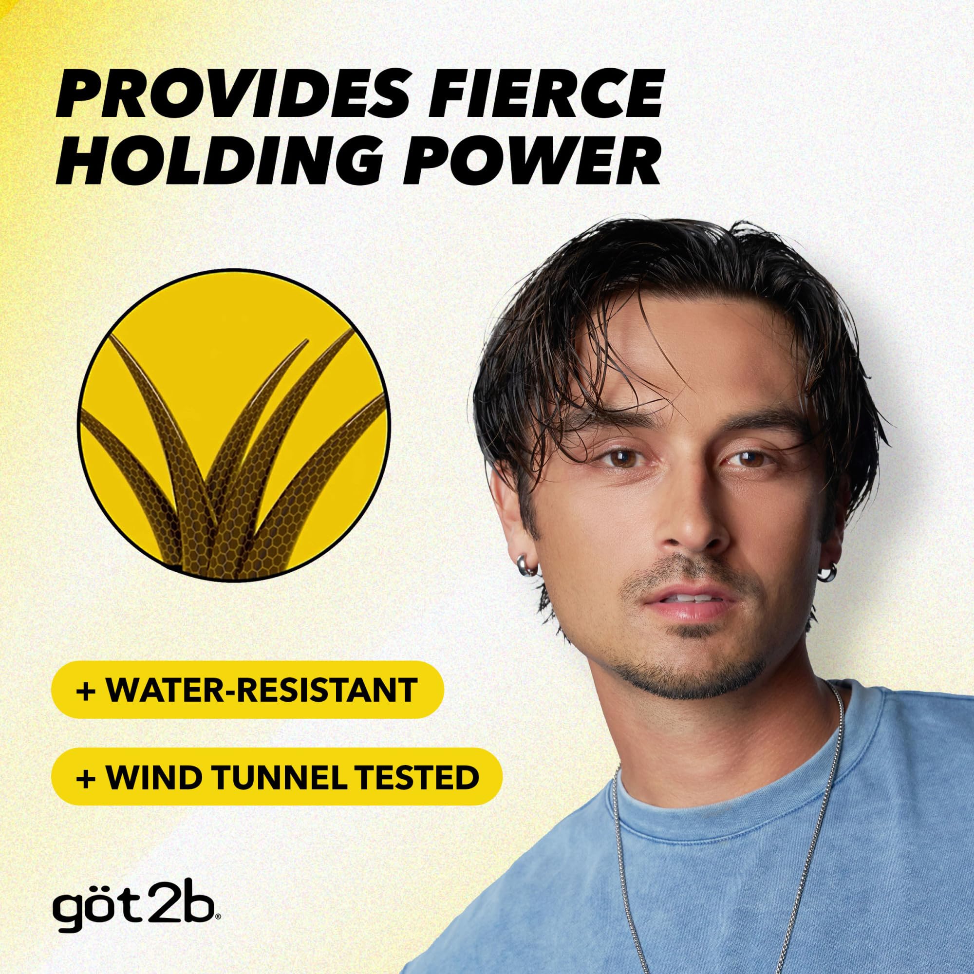 Got2B Glued Styling Spiking Hair Gel 2 - 6 oz tubes + 1 Travel 1.25 oz tube