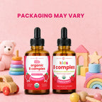 NutraChamps Organic Vitamin B Complex for Kids, B1, B2, B3, B6, B7, B9 & Methyl B12, Kids B Complex Liquid Drops Supplement, Energy, Focus, Metabolism, Natural Berry, 120 Servings, 4 Month Supply