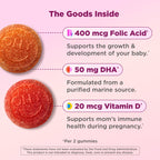 OLLY Prenatal Multivitamin Gummy, Daily Blend for Mommy & Baby - 84 Count