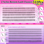 Calphdiar's Fairy Eye Bottom Lash Clusters, 552 pieces, available online for a stunning look. Order now for beautiful lashes!