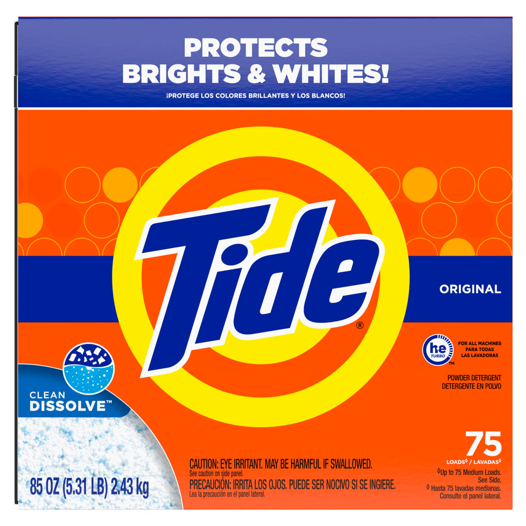 Buy now Tide Powder Laundry Detergent, Original Scent, 75 Loads, 85 oz at indiglob india