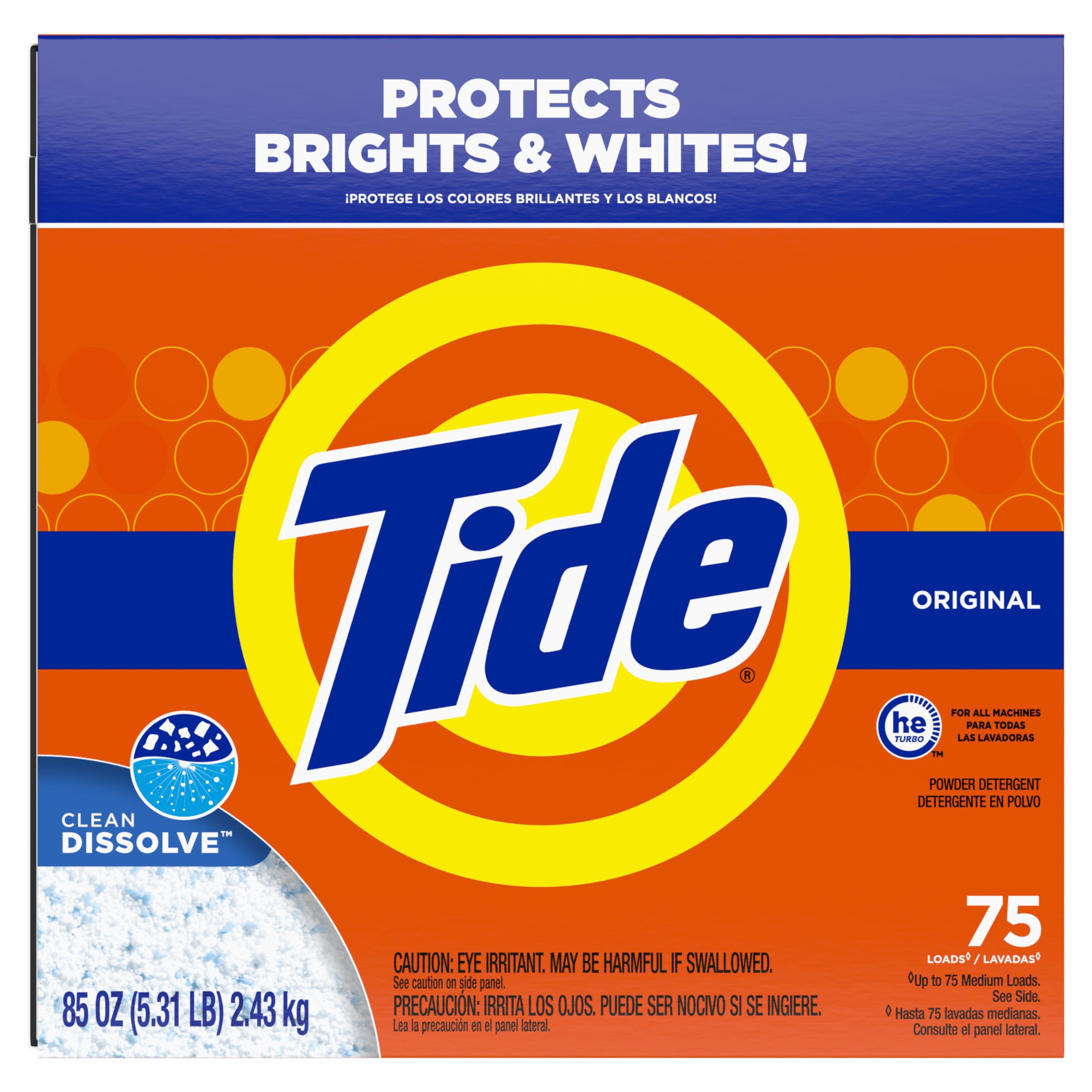 Buy now Tide Powder Laundry Detergent, Original Scent, 75 Loads, 85 oz at indiglob india