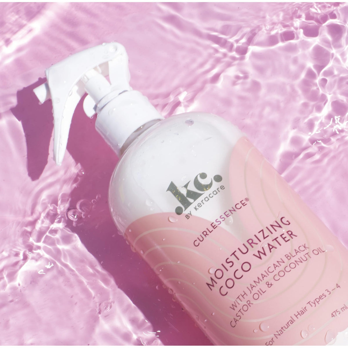 KeraCare Coconut Water - 16 oz - Light Hair Refresher Spray - Moisturizing and Hydrating - with Jamaican Black Castor Oil and Coconut Oil