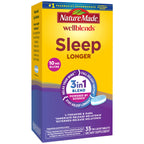 Nature Made Wellblends Sleep Longer, 35 Tri-Layer Tablets | Melatonin 10mg, L theanine 100 mg, and GABA 100mg, Sleep Supplement