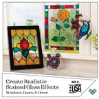Gallery Glass PROMOGGJL22 Jewel Tones Stained Glass Painting Kit, 8 Piece Glass Paint Set for DIY Arts and Crafts, Perfect for Beginners and Artists