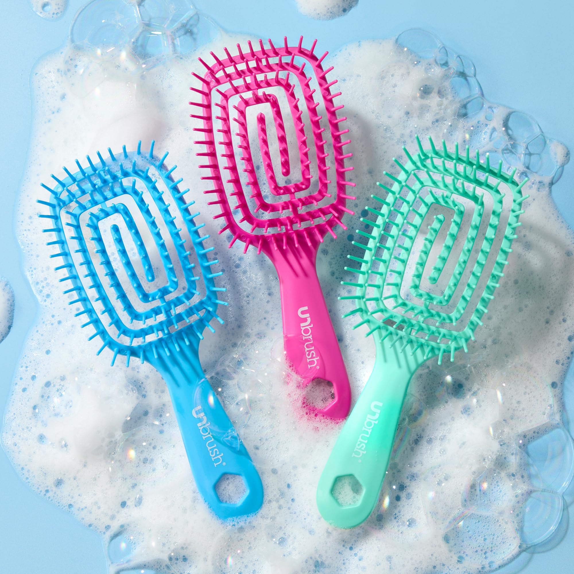FHI Heat UNbrush Flex Detangling Brush - Ultra Flexible Hairbrush | DuoFlex Anti-Static Bristles for Removing Tangles, Massaging Scalp & Faster Styling - Pain-Free Hair Brush Detangler