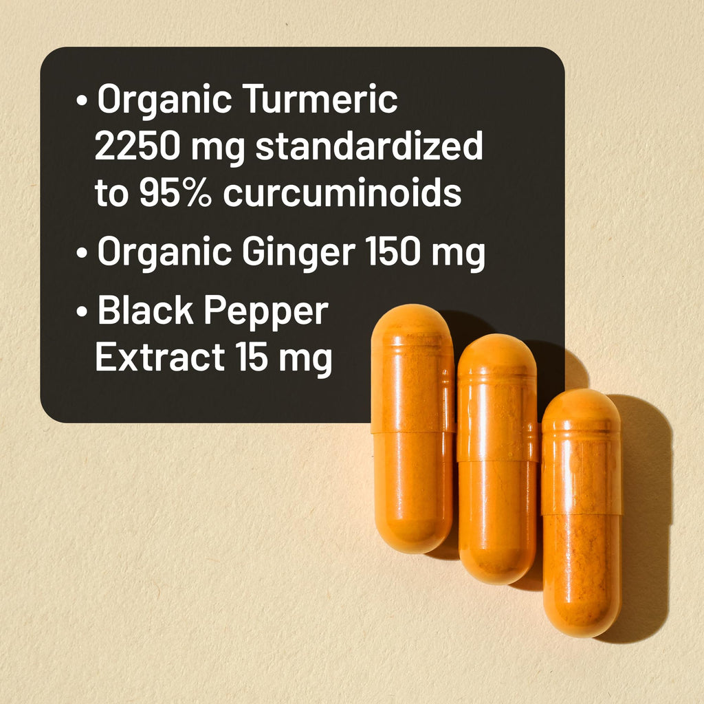 NatureWise Turmeric Curcumin + Ginger 2400mg Supplement, 90 Capsules