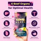 Primal Queen Beef Organ Superfood, Grass-Fed Liver Kidney Heart for Women | Female-Optimized Blend of 6 Pasture-Raised Organs for Hormone Balance, Energy and Vitality; 3rd-Party Tested