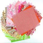 60 Pcs 4" x 4"(10cm x 10cm) Assorted Craft Fabric Bundle Squares Patchwork