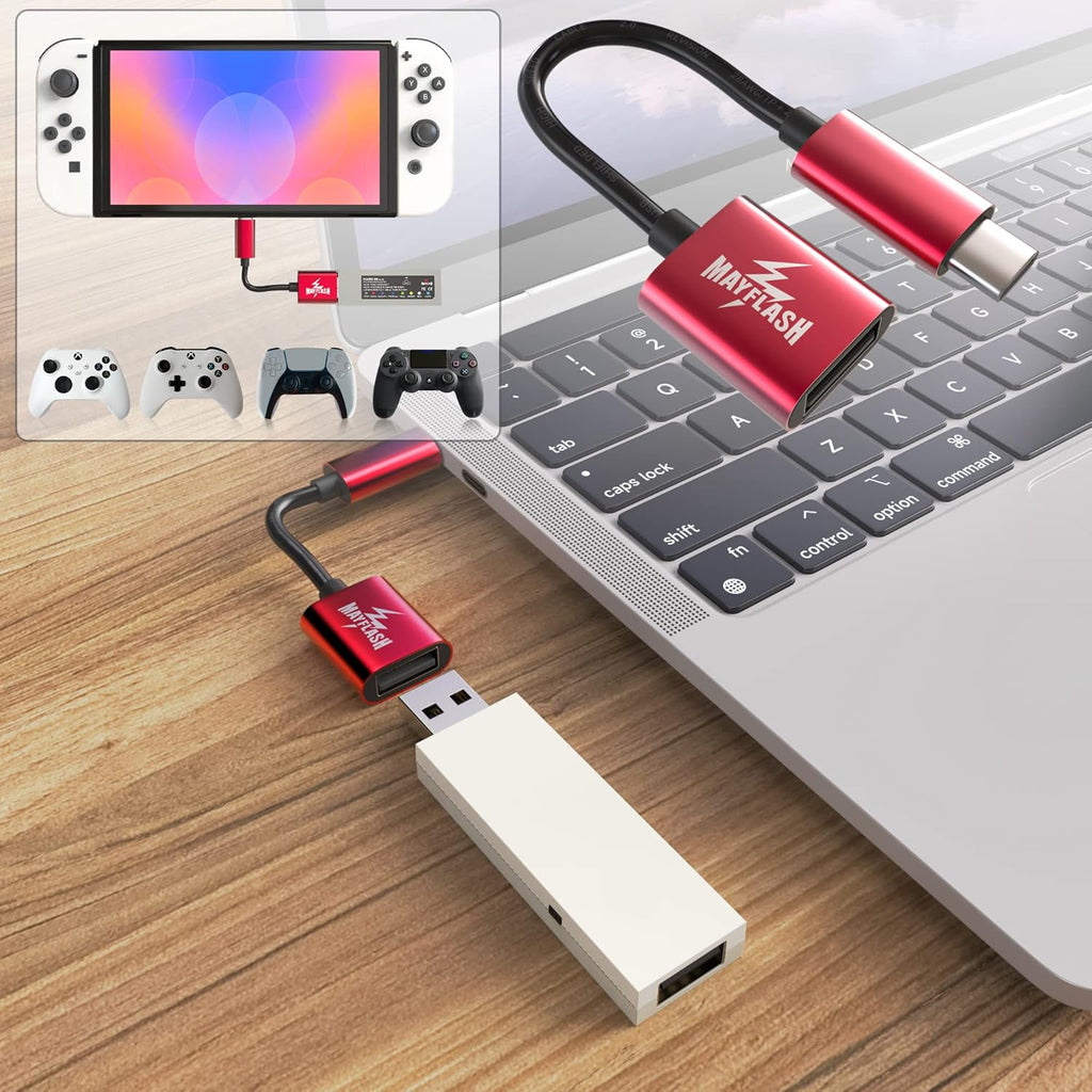 Buy now MAYFLASH Magic NS Wireless Bluetooth Controller USB Adapter for Switch/Switch 2, Steam Deck, macOS, Windows, Raspberry Pi, Compatible with Xbox Series S/X,PS5 Controller and More at indiglob india