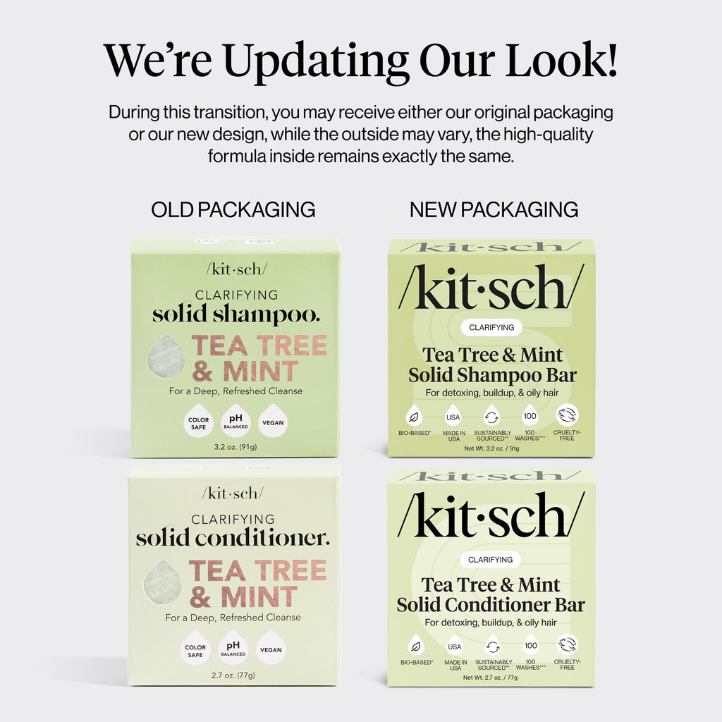 Buy now Kitsch Clarifying Tea Tree Shampoo and Conditioner Set â€“ Shampoo & Conditioner Bar for Women and Men, Scalp & Oil Control Hair Care â€“ Free of Paraben, Sulfate & Silicone â€“ Made in USA - 2 pcs at indiglob india