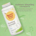 Burt's Bees Baby Dusting Powder, 7.5 Ounces | Talc-Free, Pediatrician Tested, Baby Skin Care Essential, Helps Keep Skin Soft and Dry, 100 Percent Natural Origin