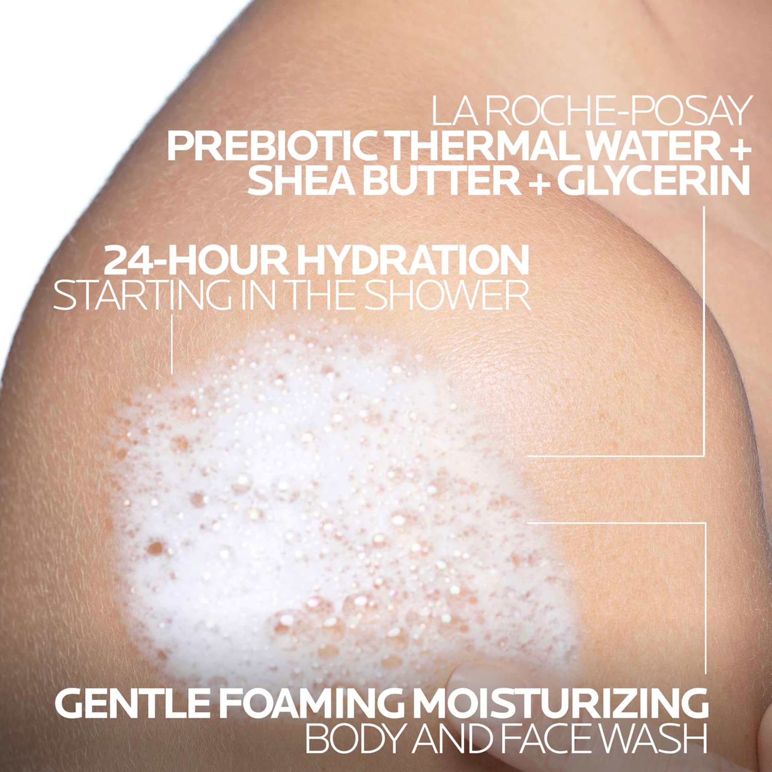 La Roche-Posay Lipikar AP+ Gentle Foaming Moisturizing Wash, Shea Butter + Niacinamide + Glycerin, Moisturizing Body Wash For Dry Skin, National Eczema Association Accepted, Dermatologist Tested