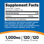 Nutricost L-Glycine 1000mg, 120 Capsules, Gluten Free | Vegetarian, GMO-Free