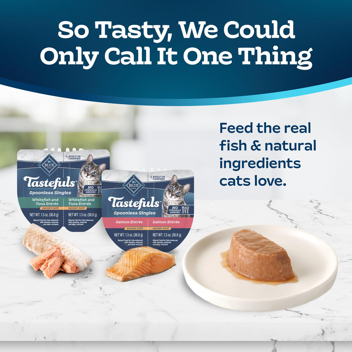 Blue Buffalo Tastefuls Variety Pack Spoonless Singles, 2.6 oz, 12 ct