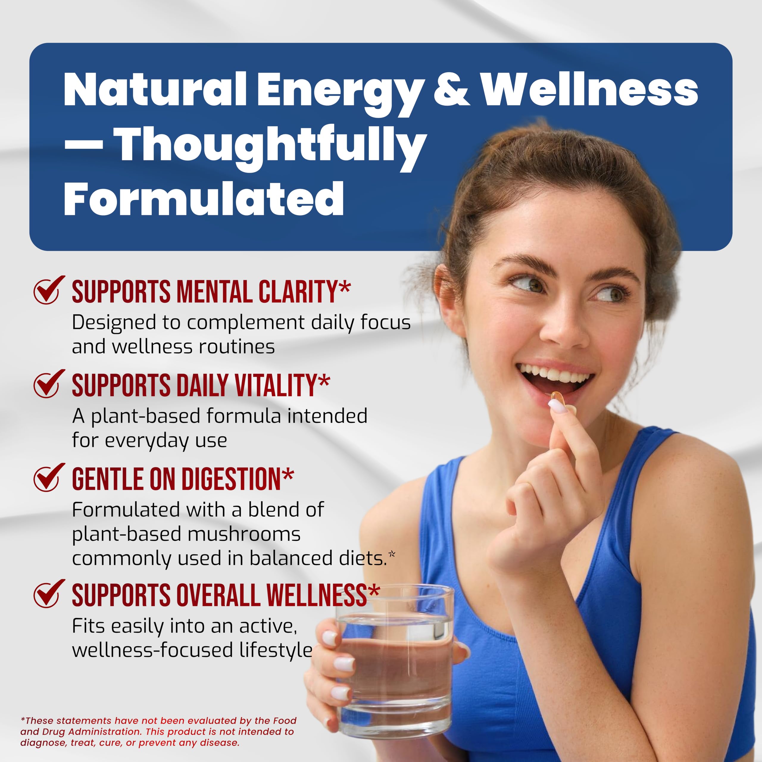 Mushroom Complex Supplement, 10-in-1 Blend with Lion's Mane, Cordyceps, Reishi, Turkey Tail, Chaga, Maitake & Shiitake, Cognitive & Immune Wellness Support*, 150 Capsules, Non-GMO