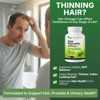 USA Grown Saw Palmetto | 180 Capsules Prostate Health Supplement | Hair Growth for Men & Women | Support to Help Maintain Normal Urination Frequency & Natural DHT Blocker to Help Prevent Hair Loss