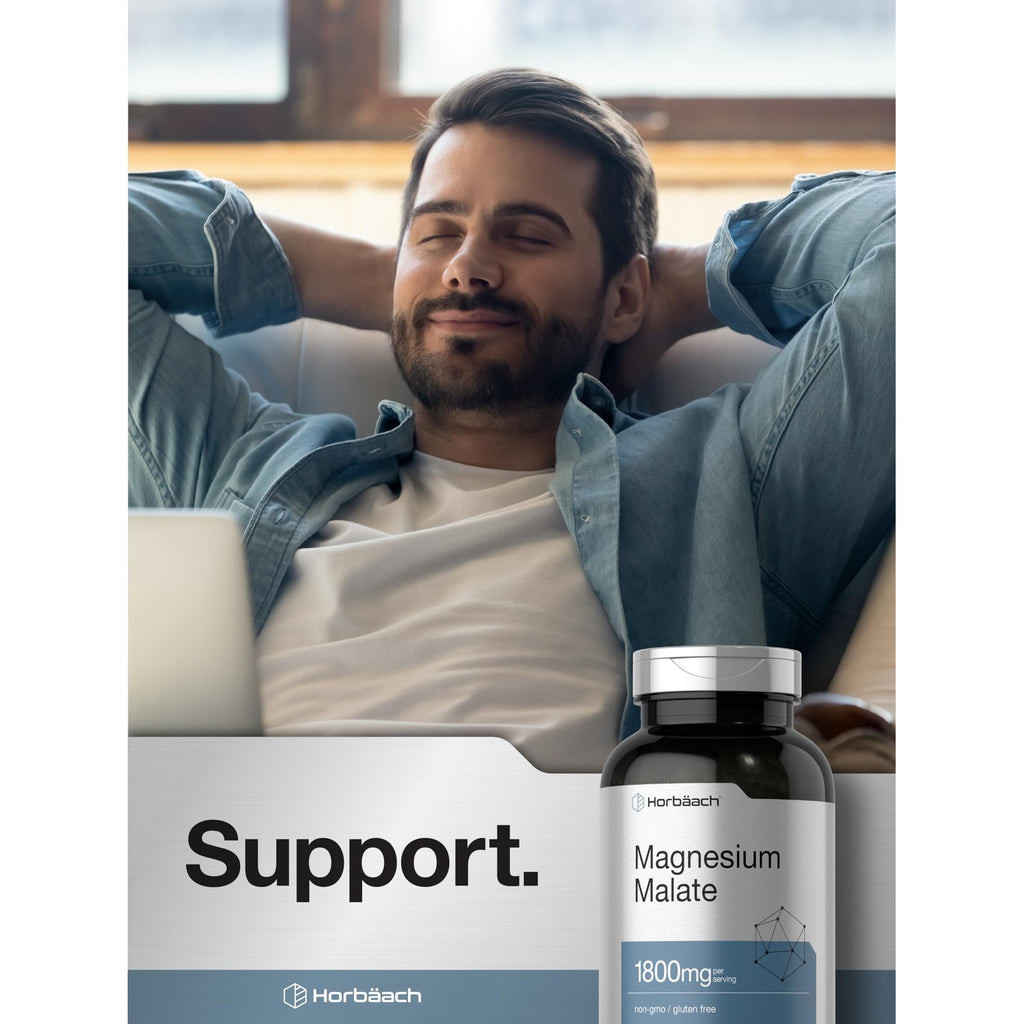 Horbäach Magnesium Malate | 1800mg | 250 Caplets
